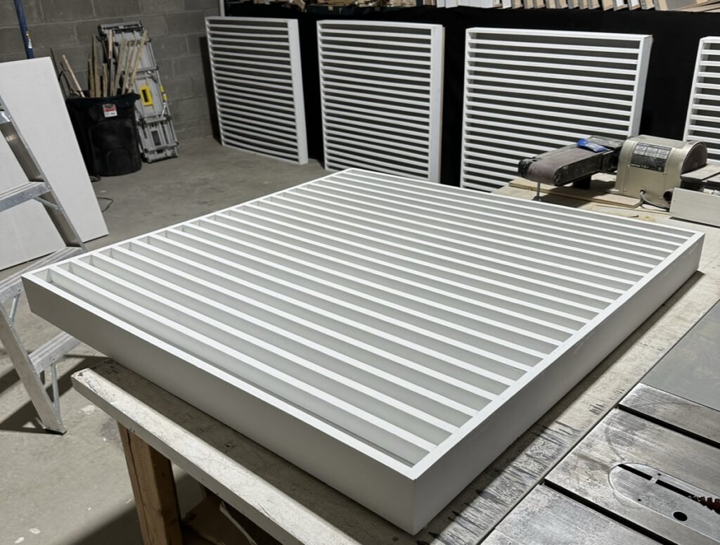 Slatted Diffusor Panels, Acoustic Panels Installation