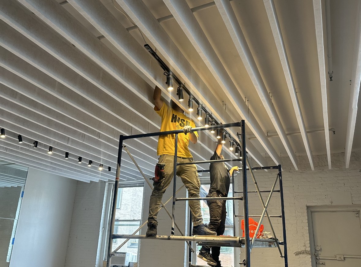 Ceiling Baffles Installation New York Hush