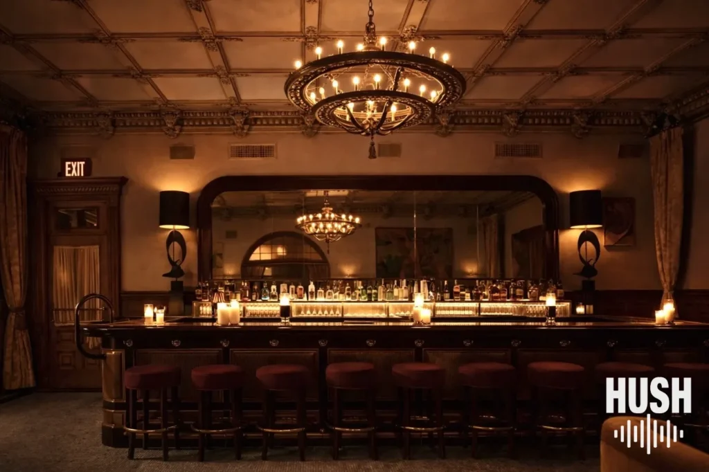 Bar acoustics project with ceiling treatment