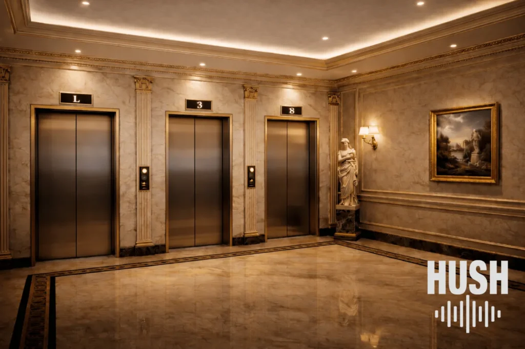 Elevator noise reduction work in a Manhattan building
