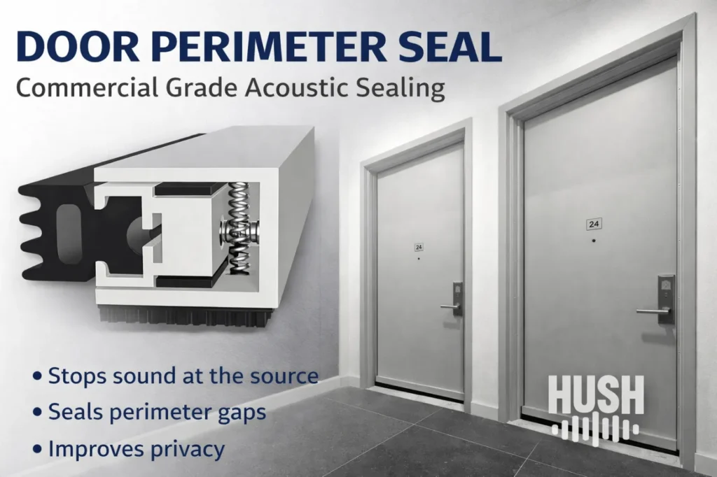 Perimeter seal kit fitted to an NYC apartment entry by Hush